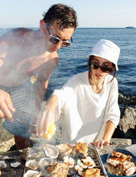 Grill party by the ocean