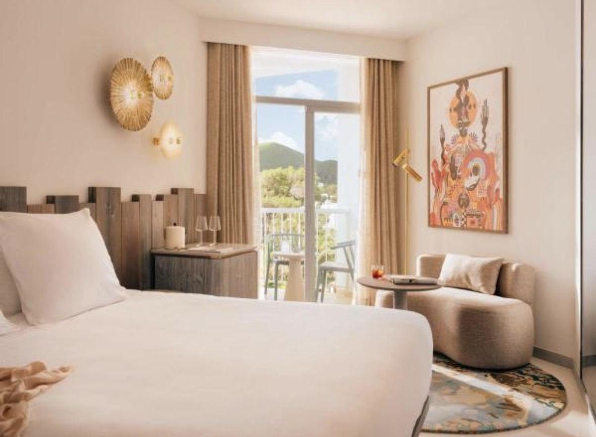 Hyde Hotel Ibiza bedroom with balcony