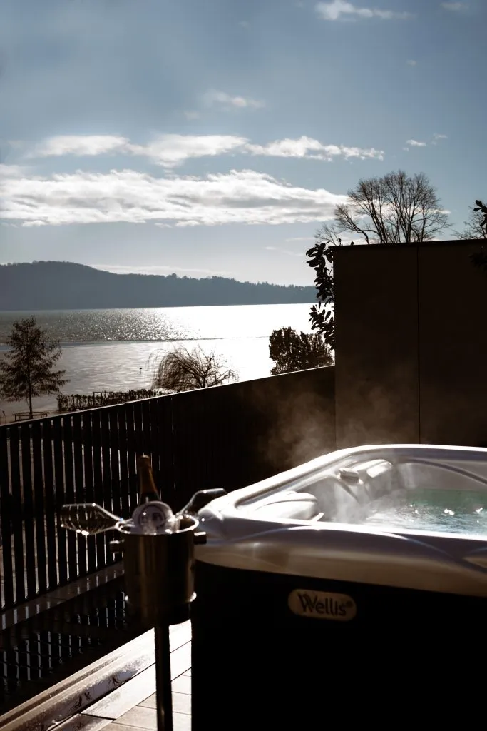 Jacuzzi overlooking Lake Balaton