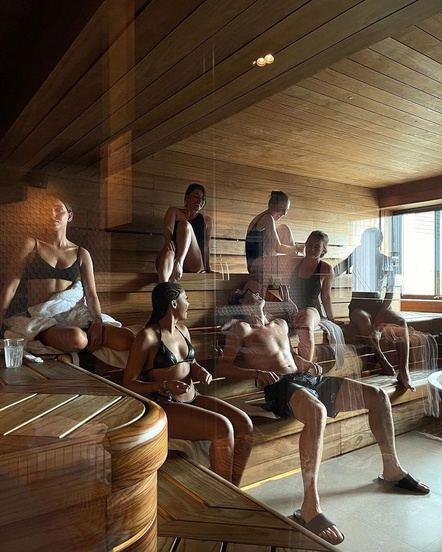Sauna time with the group
